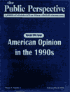 American Opinion in the 1990s