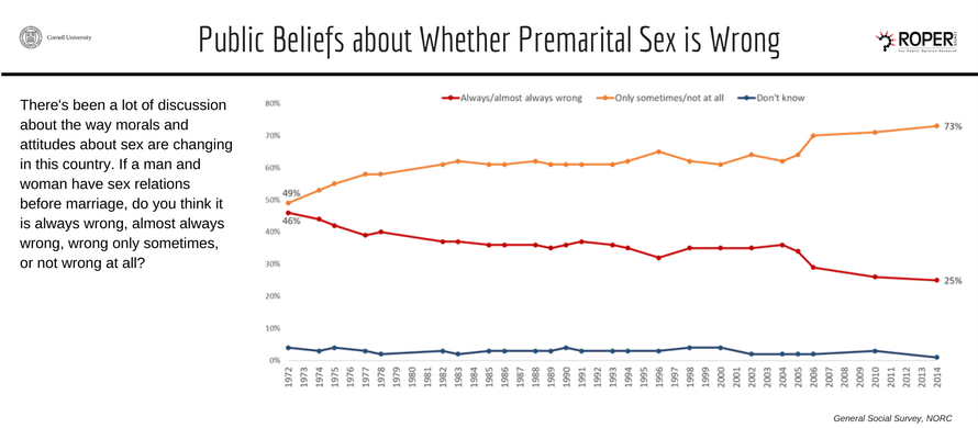 Going All The Way Public Opinion And Premarital Sex Roper Center For