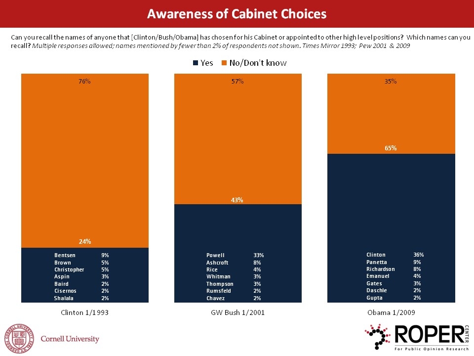 awareness of cabinet choices