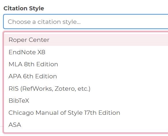 iPoll Citation Styles Available