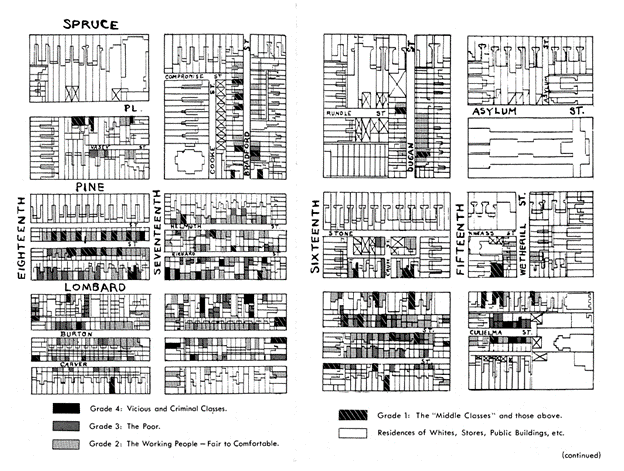 map of interview area from the Philadelphia Negro