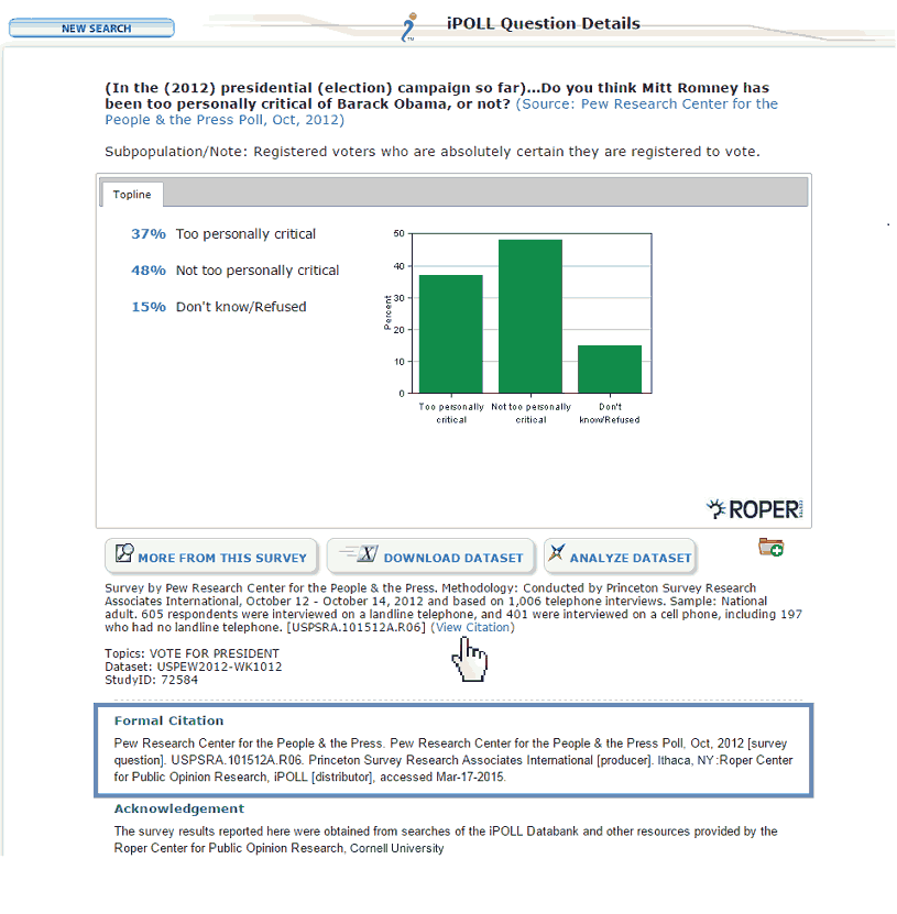 How To Cite Roper Center For Public Opinion Research