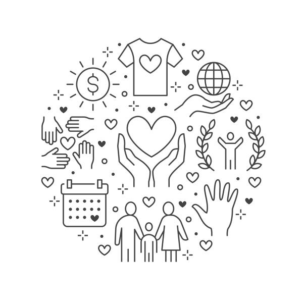 line drawing represeneting non-profit agendas 