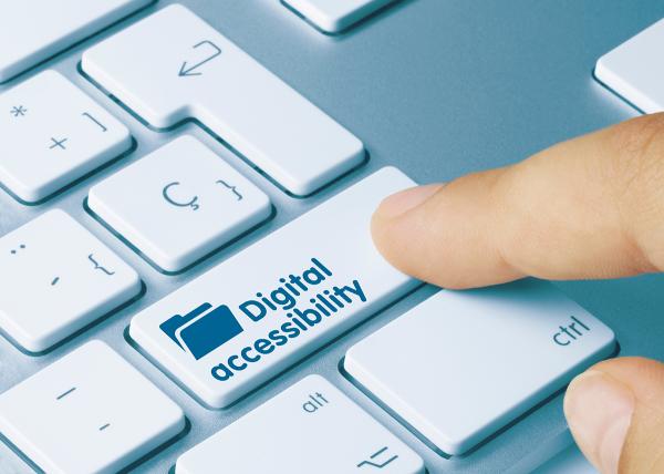 keyboard with key labeled digital accessibility