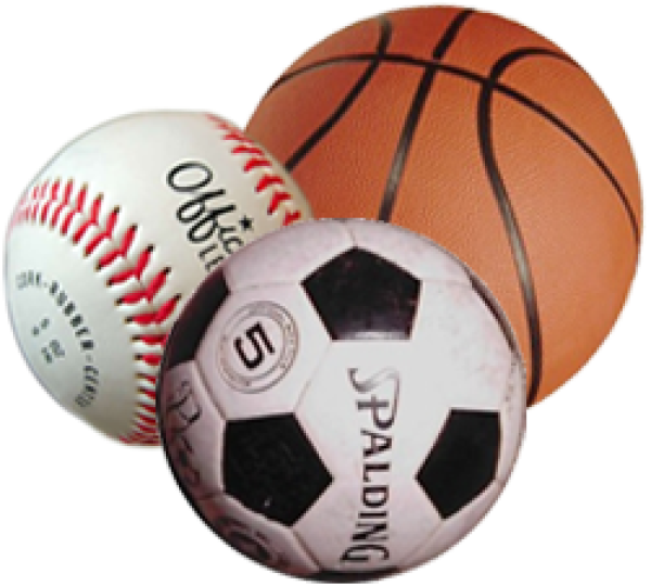 baseball basketball and soccer ball