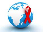 world with red ribbon image