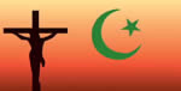 Sub-saharan religion image Cross and star and moon