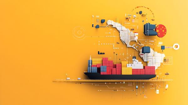 Trade China Latam cube design of shipping and map