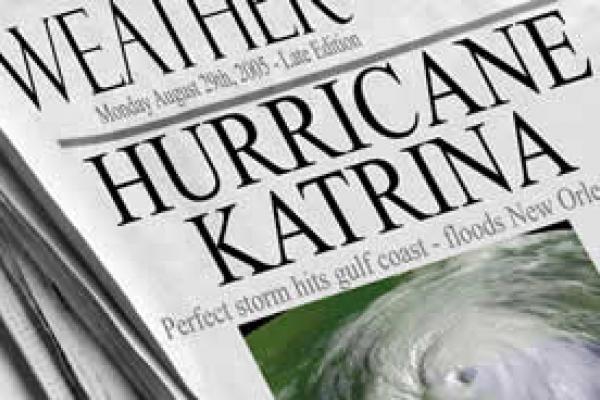Hurricane Katrina newspaper image