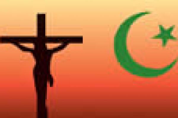Sub-saharan religion image Cross and star and moon
