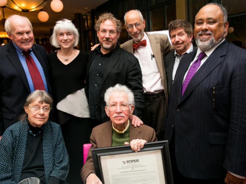 2017 Mitofsky event, Howard Schuman, family, mentors and friends