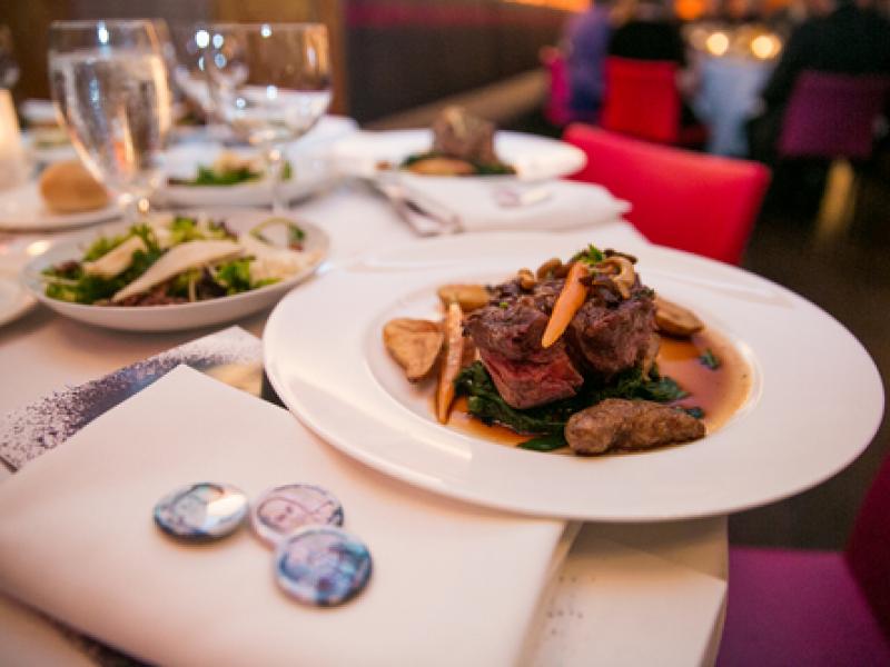 Mitofsky Event Dinner (plated food) and pioneers of polling buttons