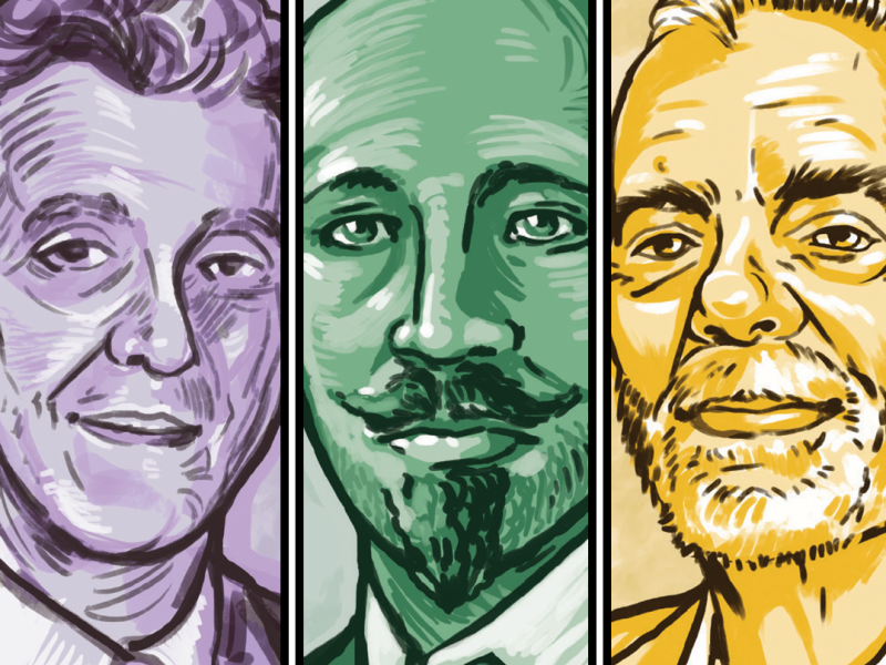 Headshots of DuBois, Kohut, and Mitofsky