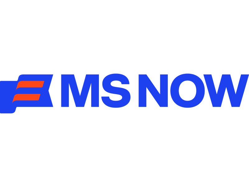 MS NOW logo and web link