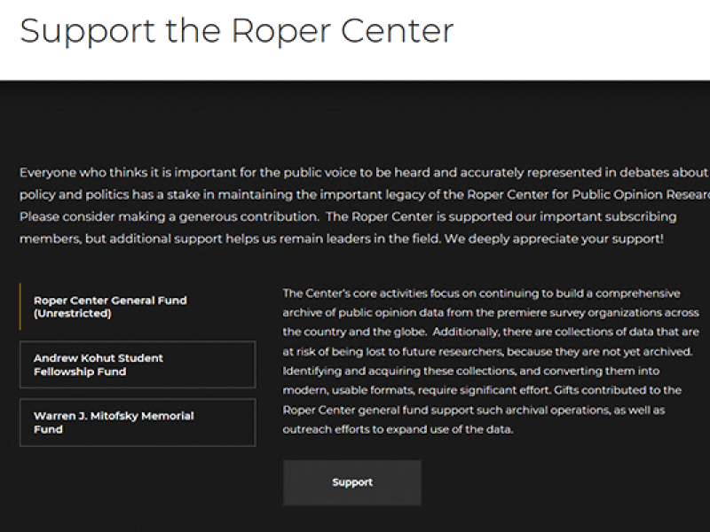 Support the Roper Center