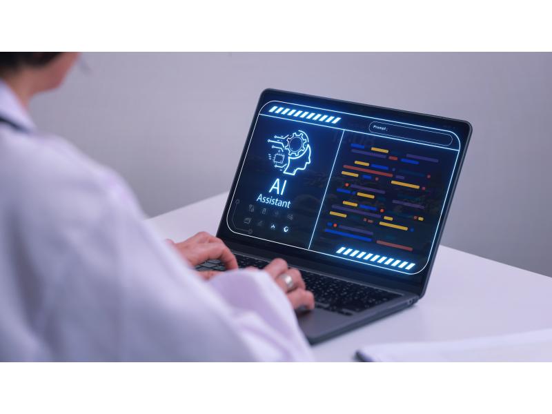 AI in healthcare laptop image 