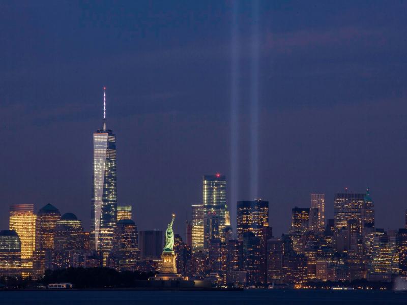 September 11th Tribute in Light from Bayonne, New Jersey