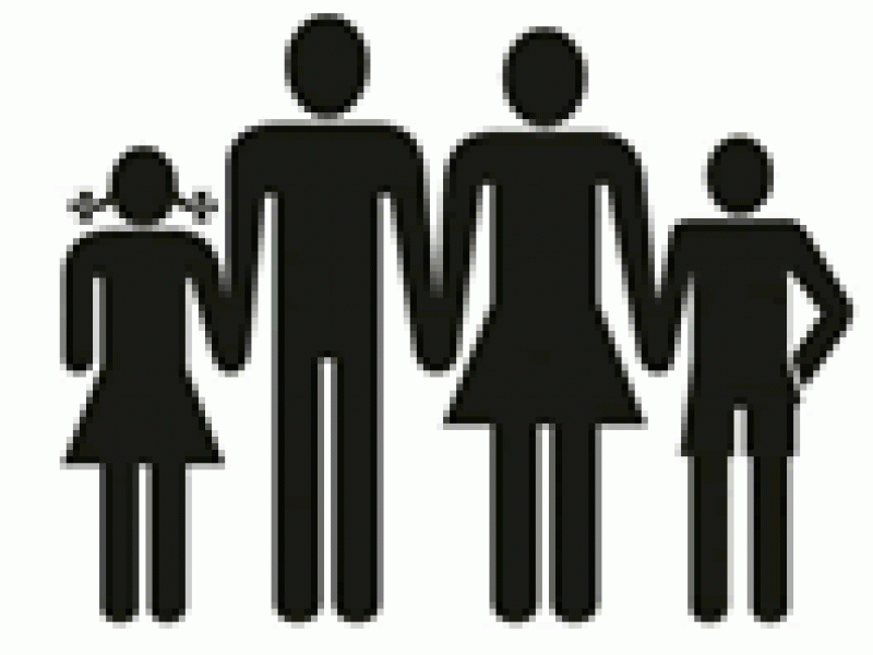 Silhouette of family