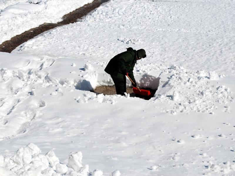 Person shoveling