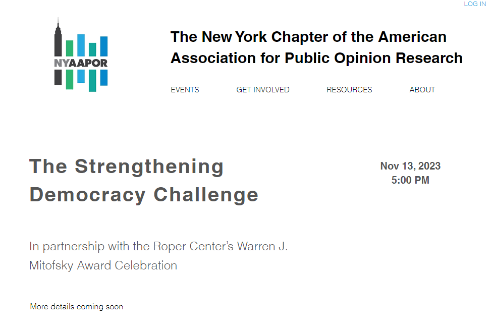 Strengthening democracy challenge NYAAPOR event